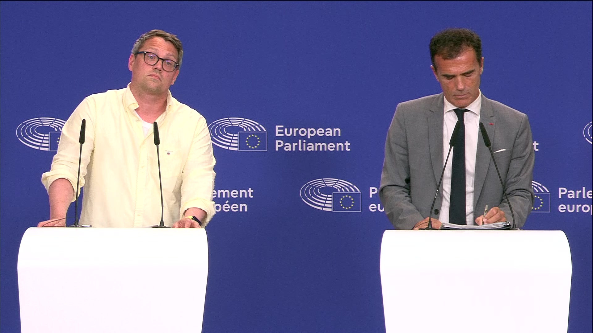 Press conference by Sandro GOZI (Renew, FR), and Tiemo WÖLKEN (S&D, DE), co-rapporteurs, on the reaction to the cancellation of the last trilogue on green claims directive